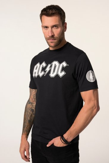 JP1880 AC/DC Classic Logo Band T-Shirt Black - T-shirts - T-shirts i store størrelser - 2XL-14XL