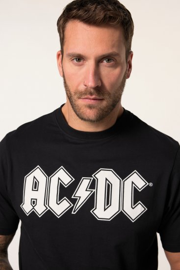 JP1880 AC/DC Classic Logo Band T-Shirt Black - T-shirts - T-shirts i store størrelser - 2XL-14XL