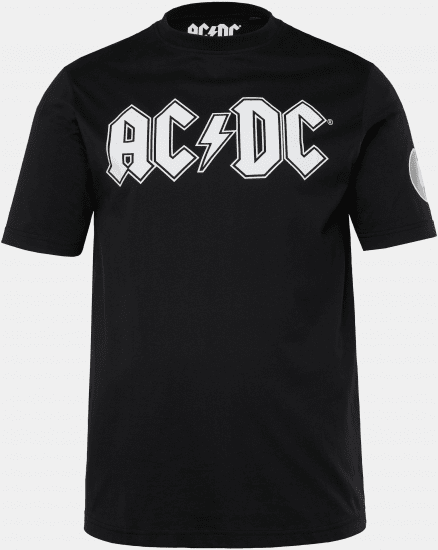 JP1880 AC/DC Classic Logo Band T-Shirt Black - T-shirts - T-shirts i store størrelser - 2XL-14XL