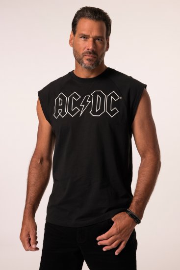 JP1880 AC/DC Classic Logo Band Tank Top Black - T-shirts - T-shirts i store størrelser - 2XL-14XL