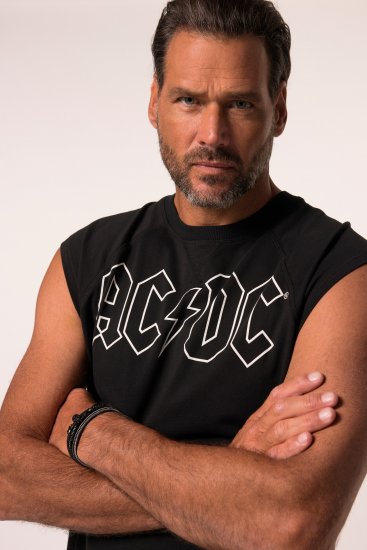 JP1880 AC/DC Classic Logo Band Tank Top Black - T-shirts - T-shirts i store størrelser - 2XL-14XL