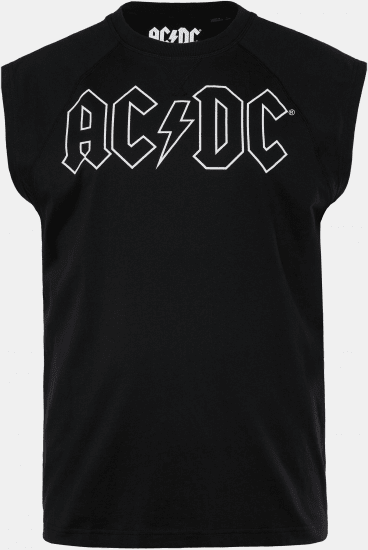 JP1880 AC/DC Classic Logo Band Tank Top Black - T-shirts - T-shirts i store størrelser - 2XL-14XL