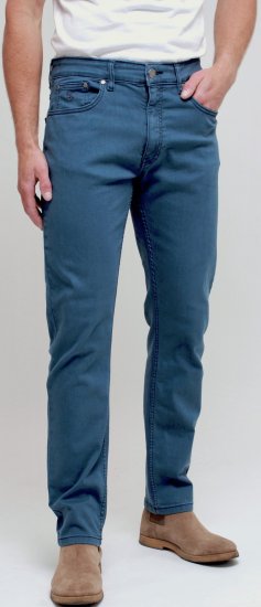 Kam Jeans Bens Embossed Reg Fit Jeans Smokey Blue - Jeans og bukser - Herrejeans og bukser i store størrelser W40-W70