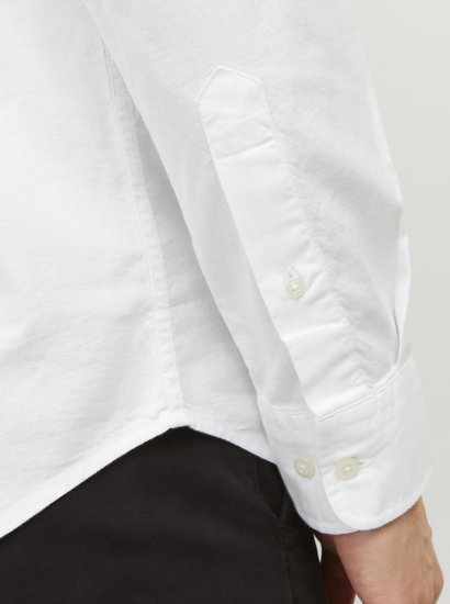 Jack & Jones Brook Oxford Long Sleeve Shirt White - Skjorter - Skjorter til store mænd 2XL- 8XL