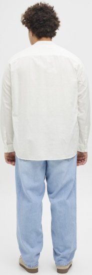 Jack & Jones Breeze Poplin Long Sleeve Shirt White - Skjorter - Skjorter til store mænd 2XL- 8XL