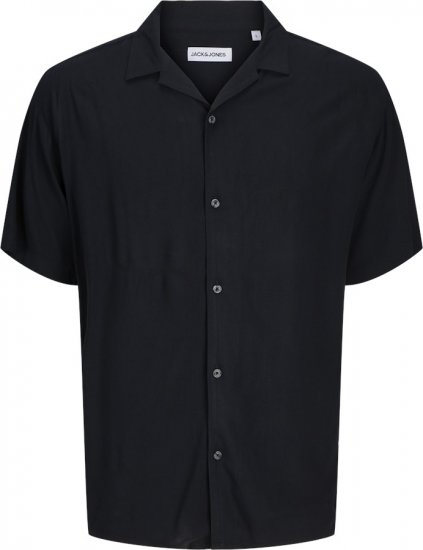 Jack & Jones Jeff Resort Shirt Black - Skjorter - Skjorter til store mænd 2XL- 8XL