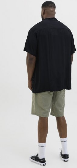 Jack & Jones Jeff Resort Shirt Black - Skjorter - Skjorter til store mænd 2XL- 8XL