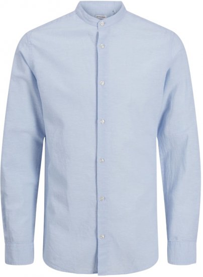 Jack & Jones Breeze Poplin Long Sleeve Shirt Chambray Blue - Skjorter - Skjorter til store mænd 2XL- 8XL