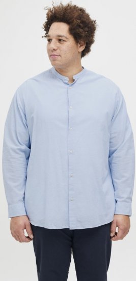 Jack & Jones Breeze Poplin Long Sleeve Shirt Chambray Blue - Skjorter - Skjorter til store mænd 2XL- 8XL