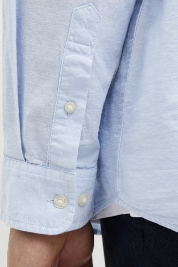 Jack & Jones Breeze Poplin Long Sleeve Shirt Chambray Blue - Skjorter - Skjorter til store mænd 2XL- 8XL