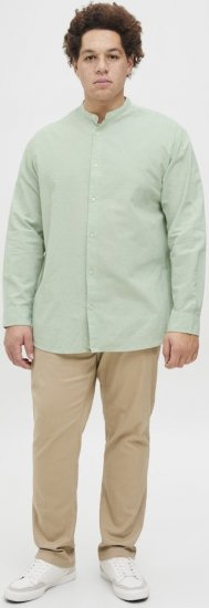 Jack & Jones Breeze Poplin Long Sleeve Shirt Iceberg Green - Skjorter - Skjorter til store mænd 2XL- 8XL