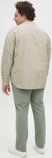Jack & Jones Breeze Poplin Long Sleeve Shirt Beige - Skjorter - Skjorter til store mænd 2XL- 8XL