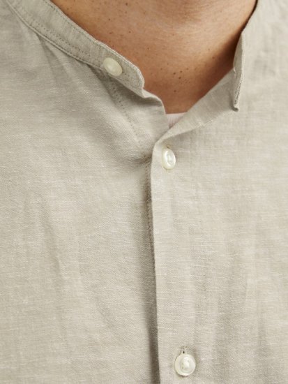 Jack & Jones Breeze Poplin Long Sleeve Shirt Beige - Skjorter - Skjorter til store mænd 2XL- 8XL