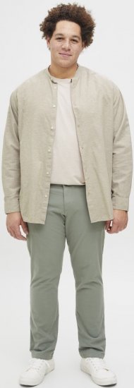 Jack & Jones Breeze Poplin Long Sleeve Shirt Beige - Skjorter - Skjorter til store mænd 2XL- 8XL