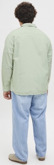 Jack & Jones Breeze Linen Blend Long Sleeve Shirt Iceberg Green - Skjorter - Skjorter til store mænd 2XL- 8XL