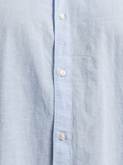 Jack & Jones Breeze Linen Blend Short Sleeve Shirt Chambray Blue - Skjorter - Skjorter til store mænd 2XL- 8XL