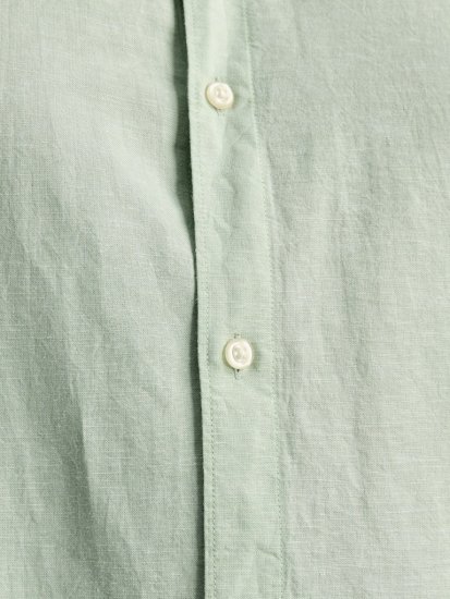 Jack & Jones Breeze Linen Blend Short Sleeve Shirt Iceberg Green - Skjorter - Skjorter til store mænd 2XL- 8XL