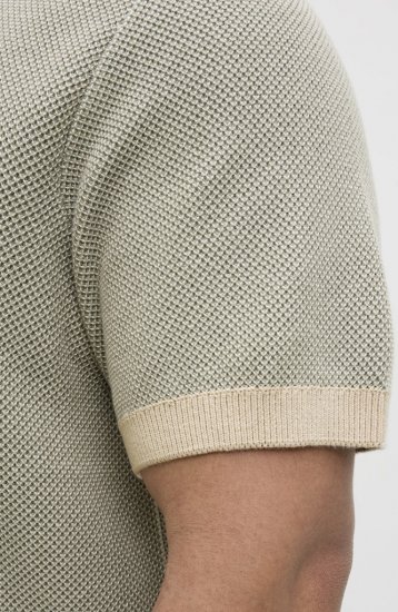Jack & Jones Ceaston Knit Short Sleeve Sweater Vetiver - Trøjer og hættetrøjer - Trøjer og Hættetrøjer i store størrelser - 2XL-14XL