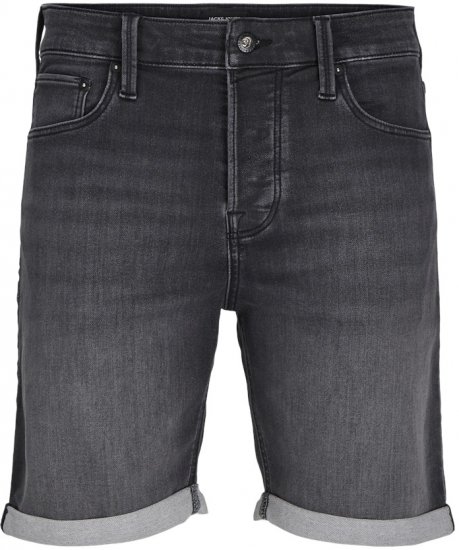 Jack & Jones Rick Con I.K. SHORTS Black Denim - Shorts - Shorts i store størrelser - W40-W60