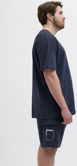 Jack & Jones Hudson Crew Neck T-Shirt Navy - T-shirts - T-shirts i store størrelser - 2XL-14XL