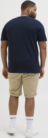 Jack & Jones Hawaii Shape Crew Neck T-Shirt Navy - T-shirts - T-shirts i store størrelser - 2XL-14XL