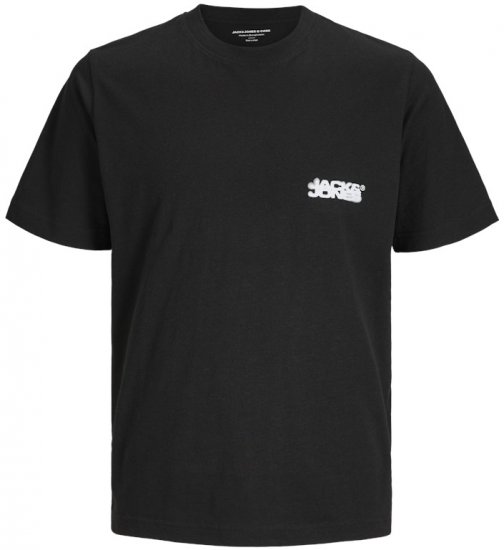 Jack & Jones Sago Branded Crew Neck T-Shirt Black - T-shirts - T-shirts i store størrelser - 2XL-14XL