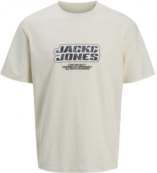 Jack & Jones Lido Core Front Print T-Shirt Yellow - T-shirts - T-shirts i store størrelser - 2XL-14XL
