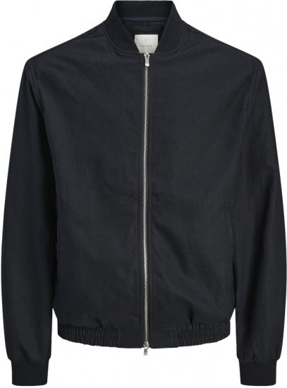 Jack & Jones Leister LinenMix Bomber Jacket Dark Navy - Jakker - Jakker i store størrelser, 2XL- 12XL