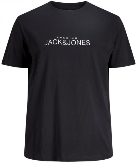 Jack & Jones Lavance Crew Neck T-Shirt Black Beauty - T-shirts - T-shirts i store størrelser - 2XL-14XL