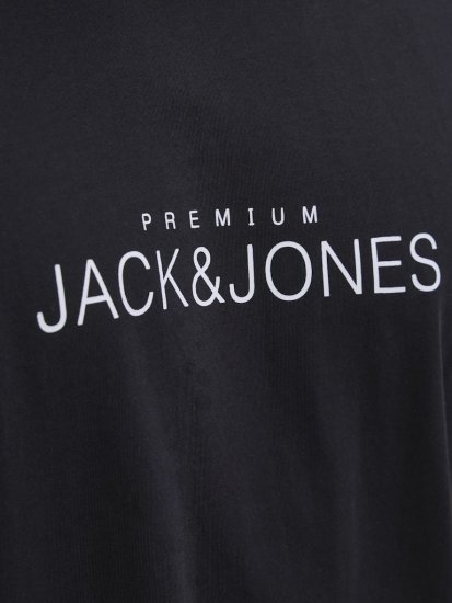 Jack & Jones Lavance Crew Neck T-Shirt Black Beauty - T-shirts - T-shirts i store størrelser - 2XL-14XL