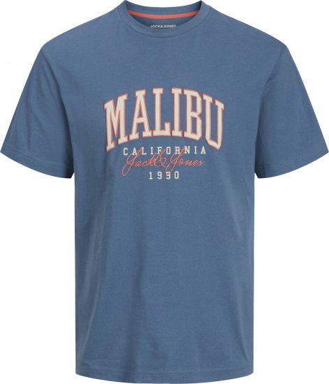 Jack & Jones Detroit Crew Neck T-Shirt Blue - T-shirts - T-shirts i store størrelser - 2XL-14XL