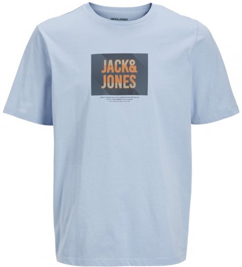 Jack & Jones Hudson Crew Neck T-Shirt Chambray Blue - T-shirts - T-shirts i store størrelser - 2XL-14XL