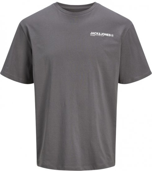 Jack & Jones Hawaii Crew Neck T-Shirt Grey - T-shirts - T-shirts i store størrelser - 2XL-14XL