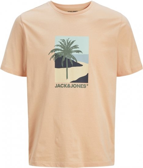 Jack & Jones Barbados Graphic Tee Light Pink - T-shirts - T-shirts i store størrelser - 2XL-14XL