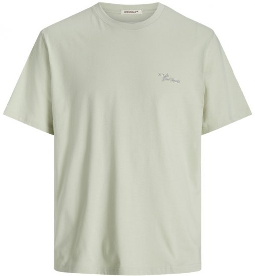 Jack & Jones Almeria Back Print T-Shirt Light Green - T-shirts - T-shirts i store størrelser - 2XL-14XL