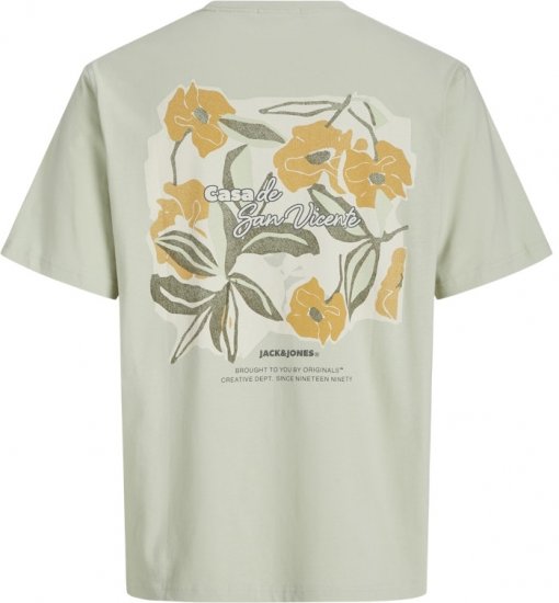 Jack & Jones Almeria Back Print T-Shirt Light Green - T-shirts - T-shirts i store størrelser - 2XL-14XL