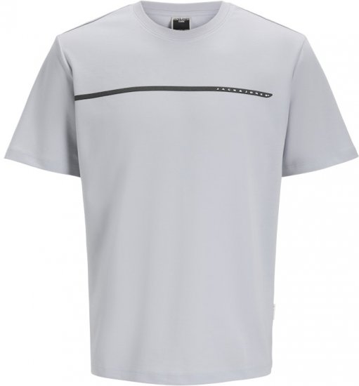Jack & Jones Fusion Black Line Crew Neck T-Shirt Grey - T-shirts - T-shirts i store størrelser - 2XL-14XL