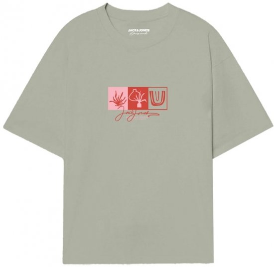 Jack & Jones Canggu Crew Neck T-Shirt Green - T-shirts - T-shirts i store størrelser - 2XL-14XL
