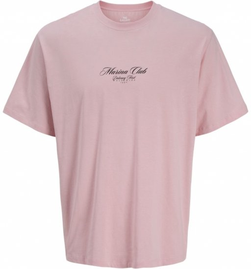 Jack & Jones Marina Crew Neck T-Shirt Tickled Pink - T-shirts - T-shirts i store størrelser - 2XL-14XL