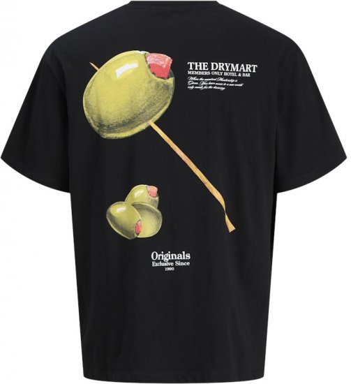 Jack & Jones Marina Crew Neck T-Shirt Black - T-shirts - T-shirts i store størrelser - 2XL-14XL