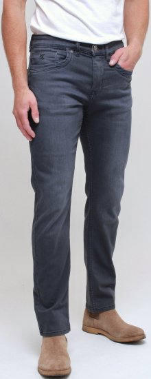 Kam Jeans Jacob Knitted Denim Reg Fit Jeans Charcoal - Jeans og bukser - Herrejeans og bukser i store størrelser W40-W70