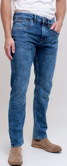 Kam Jeans Jacob Knitted Denim Reg Fit Jeans Light Wash Blue - Jeans og bukser - Herrejeans og bukser i store størrelser W40-W70