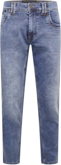 Kam Jeans Jacob Knitted Denim Reg Fit Jeans Light Wash Blue - Jeans og bukser - Herrejeans og bukser i store størrelser W40-W70