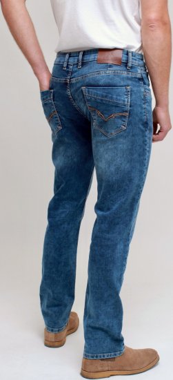 Kam Jeans Jacob Knitted Denim Reg Fit Jeans Light Wash Blue - Jeans og bukser - Herrejeans og bukser i store størrelser W40-W70