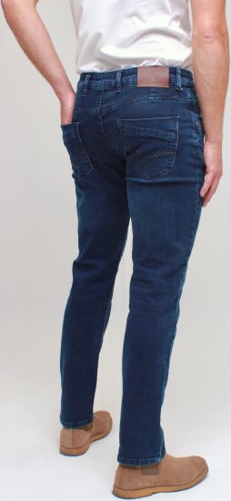 Kam Jeans Jacob Knitted Denim Reg Fit Jeans Mid Wash Blue - Jeans og bukser - Herrejeans og bukser i store størrelser W40-W70
