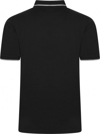 Kam Jeans 5518 Smart Mini Geo-Print Polo Black - Polotrøjer - Polotrøjer 2XL-8XL