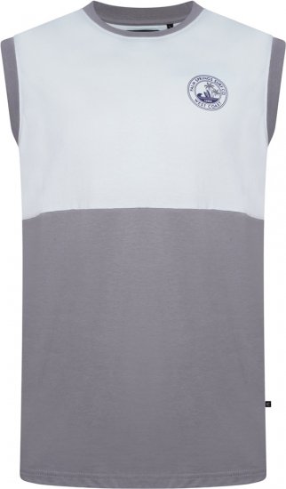 Kam Jeans 5764 Palm Springs Vest Sleeveless T-Shirt Griffin Grey - T-shirts - T-shirts i store størrelser - 2XL-14XL