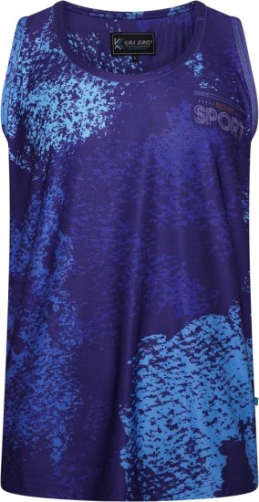 Kam Jeans AP009 Active Performance Printed Mesh Sleeveless T-Shirt Electric Blue - T-shirts - T-shirts i store størrelser - 2XL-14XL