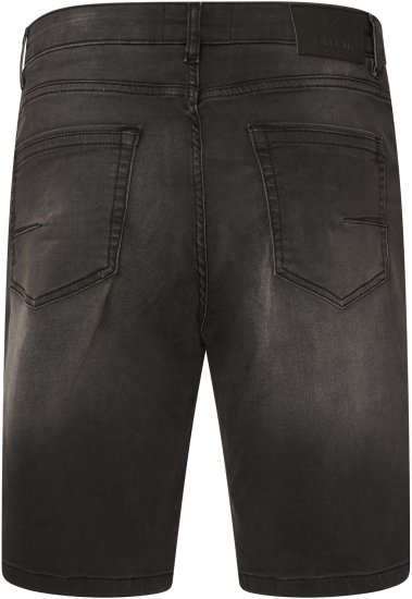 Kam Jeans NUNEZ2 Knitted Denim Stretch Shorts Charcoal - Shorts - Shorts i store størrelser - W40-W60