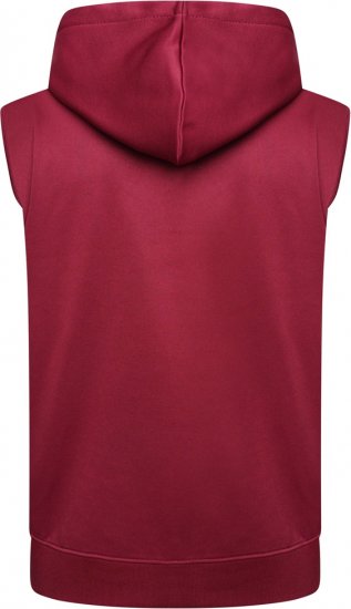 Kam Jeans TS006 Retro Pannelled Tracky Set (Shorts/Sleeveless Hoodie) Red - Tracksuits - Tracksuits i store størrelser til mænd